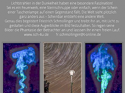 Ausstellung "Lichtspuren" von Friedrich Schmollinger